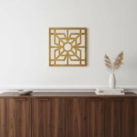 24" X 24" X 1" Mirrored Wooden  Wall Decor
