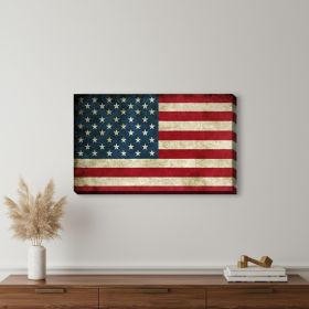 USA Flag Canvas Print Wall Art 2 Piece Set Wall Art