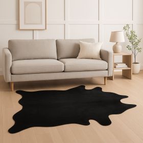 72" X 84" Black Cowhide - Rug
