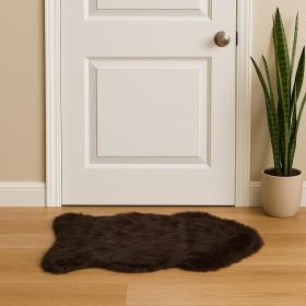 24" X 36" X 1.5" Chocolate Faux Sheepskin - Area Rug