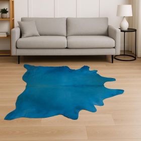 72" X 84" Sky Blue Cowhide - Rug