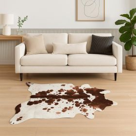 72" X 84" Brown White Cowhide - Rug