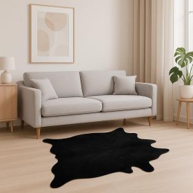 60" X 84" Black Cowhide - Area Rug