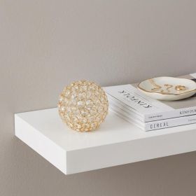 Set Of 2  3" Polished Spheres In Brilliant Shiny Luster Finished And Golden Frame