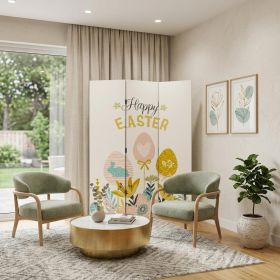 Three Panel Reversible Easter Spring Art Room Divider Screen