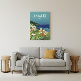 Vibrant Amalfi Coast Unframed Print Wall Art