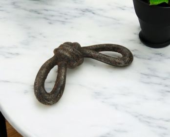 Rustic Gray Cast Iron Knot Sculpture