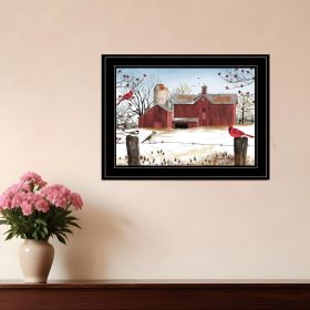 Winter Friends 3 Black Framed Print Wall Art