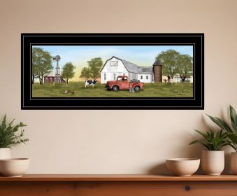 Summer on the Farm 2 Black Framed Print Wall Art