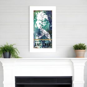 Wild and Free 1 White Framed Print Wall Art