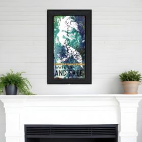 Wild and Free 2 Black Framed Print Wall Art