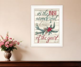 The Most Wonderful Time 1 White Framed Print Wall Art