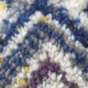 8' Gray Ivory And Blue Floral Power Loom Distressed Stain Resistant Runner Rug