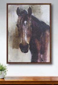 Brown Fabric Horse Wall Decor