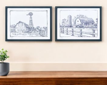 Set Of Two Black Wall Decor