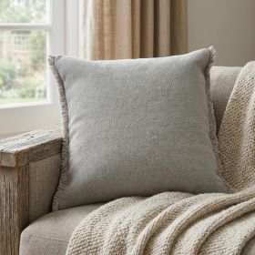 20" X 20" Microchip Gray And Light Gray 100% Cotton Zippered Pillow