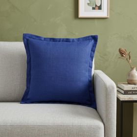 20" X 20" Navy Linen Zippered Pillow