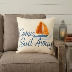 20" X 20" Navy And Orange Polyester Tropical Zippered Pillow