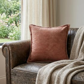 24" X 24" Clay 100% Cotton Zippered Pillow