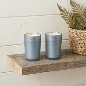 Set Of Two Blue Flameless Tabletop