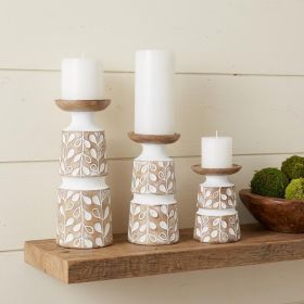 Set Of Three Brown Flameless Tabletop