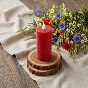 5" Red Flameless Pillar Candle