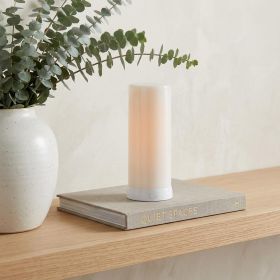 8" White Flameless Designer Candle