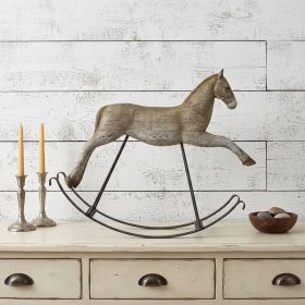19" Brown and Black Polyresin Horse Figurine
