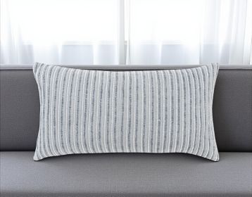 14" X 14" Gray Cotton Blend Pillow