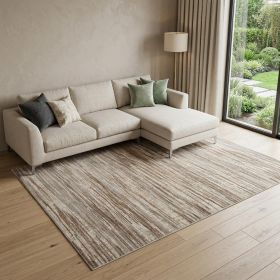 10' X 14' Brown Abstract Power Loom Area Rug