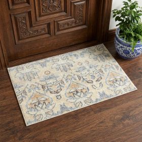 2' X 3' Gray Moroccan Machine Tufted Area Rug With UV Protection