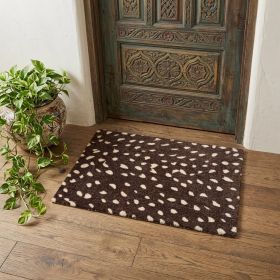2' X 3' Chocolate Animal Print Washable Area Rug With UV Protection