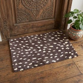 2' X 4' Chocolate Animal Print Washable Area Rug With Uv Protection