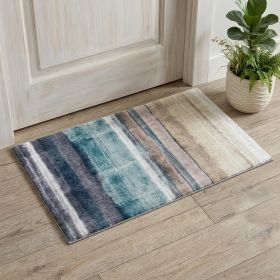2' X 4' Turquoise Ombre Washable Area Rug With UV Protection