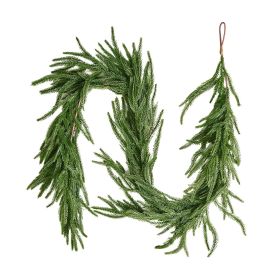 Christmas Garland, 5-FT Realistic Norfolk Pine Garland, Evergreen Real Touch Artificial Faux Greenery Garlands