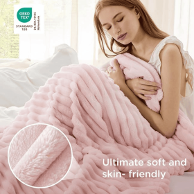 GentleSoft Pink Throw Blanket for Couch - Cozy Soft Blankets Gifts for Women, Spring Cute Small Fleece Throws for Girls, Pink Decor for Home Room