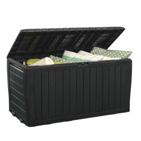 Marvel 71 Gallon Durable Resin Outdoor Deck Box Storage Organization, Graphite