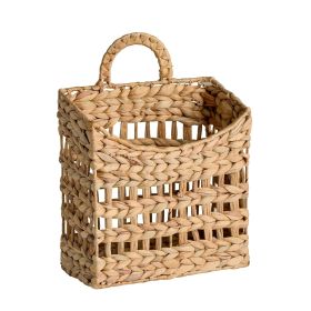 Water Hyacinth Square Hanging Basket with Handle, 14.2"