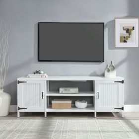 Farmhouse TV Stand for TVs up to 70", White