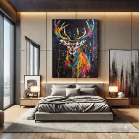 Modern Farmhouse Figure Wall Art Hand Painted Oil Painting Rustic Cabin Decor For Living Room Mountain Wall Art Canvas Above Bed Decor Farmhouse (Style: 01, size: 50x70cm)